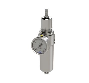 Stainless steel filter regulator, 1.4404, G 1/4, 1 - 15 bar