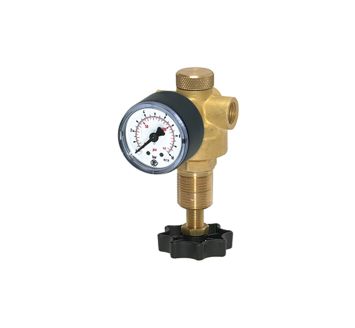 Pressure regulator for water, pressure gauge, G 1/4, 0.5 - 10 bar