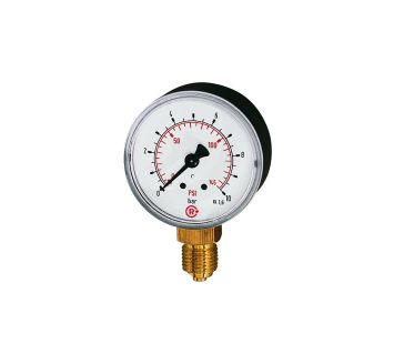 Standard pressure gauge, radial bottom, G 1/8, 0 - 4 bar/58 psi