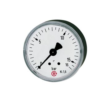 Standard pressure gauge, rear centric, G 1/8, 0 - 1.6 bar, Ø 40