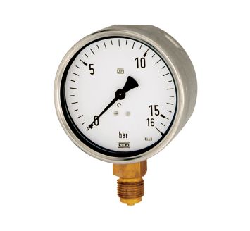 Pressure gauge, robust design, G 1/2, 0 - 250 bar, Ø 100