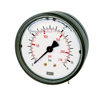 Glycerine pressure gauge, rear centric, G 1/4, -1 / +0.6 bar, Ø63