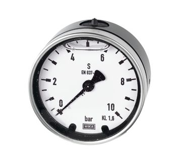 Glycerine pressure gauge, rear centric, G 1/4, 0 - 1.6 bar, Ø 63