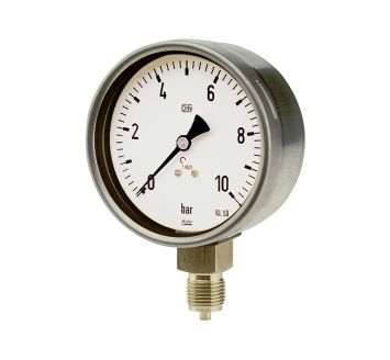 Manometer, CrNi-Stahl, G 1/4 radial unten, -1 / 0,0 bar, Ø 63