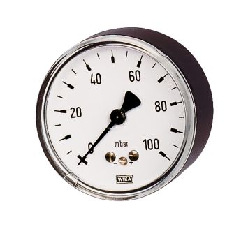 Capsule pressure gauge, rear centric, G 1/4, 0 - 100 mbar, Ø 63