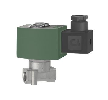 2/2-way sol. valve,AISI 304,FPM,NC, dir. op.,230 V,G 1/4