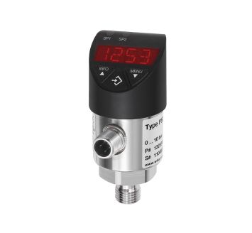 Elect. pressure switch, Digital display, M12x1, G 1/4, 0-160 bar