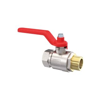 Ball valve, Standard type, IT/ET, nickel-plated brass, G 1/2