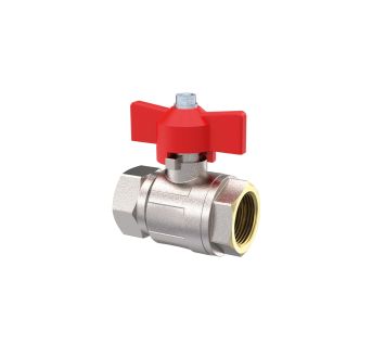 Ball valve, Standard type, IT/IT, nickel-plated brass, G 3/8