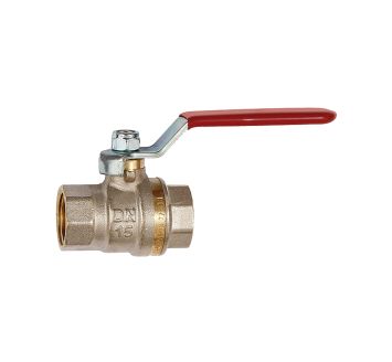 Ball valve standard design, red steel lever, IT/IT, G 1/2