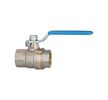 Ball valve standard design, blue steel lever, IT/IT, G 3/8