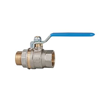 Ball valve standard design, blue steel lever, IT/ET, G 3/8