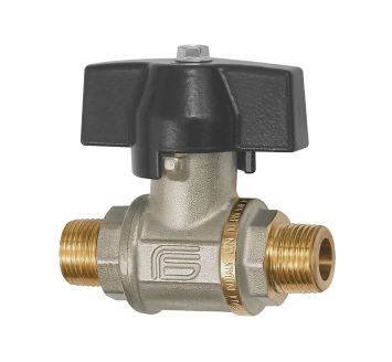 Ball valve heavy duty design, Butterfly handle, ET/ET, R 1/4