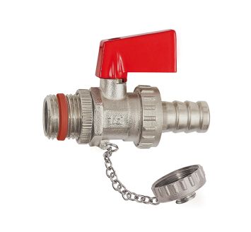 KFE ball valve, nickel-plated brass, G 1/2, Sleeve I.D. 13