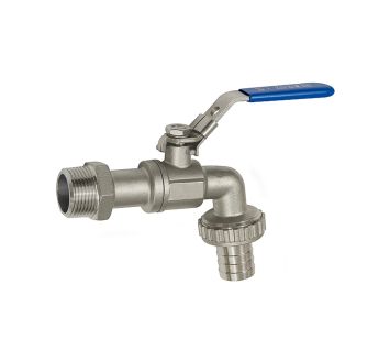 Ball drain valve, Stainless steel 1.4408, G 1/2 ET, DN 15