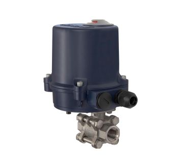 Stainless steel ball valve, Electr. actuation drive, Rp 1/2