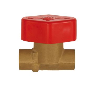 Quick connect blocking valve bright brass, G 3/8 IT, DN 8