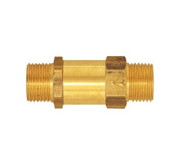 Check valve, straight-way variant, brass, G 3/4 ET, 0.1 bar