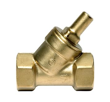 Check valve, Inclined seat design, Brass, Rp 1/2, 0.5 bar