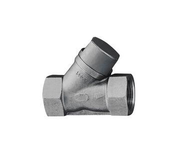 Check valve inclined seat design stainless steel, G 1/2, 0.2 bar