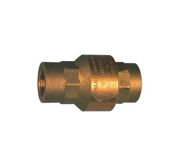 Check valve, Full passage, Brass, Rp 1/2, 20 - 50 mbar