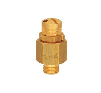 Mini bleeder valve, Brass, G 1/4, Trigger pressure 1 - 4 bar