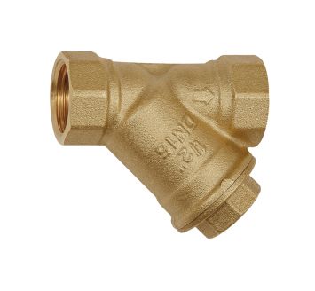 Dirt strainer, bright brass, G 3/4, DN 20, mesh width 0.5 mm