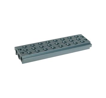 Multi-base plate for the way valves, 8 valve positions, G 1/8