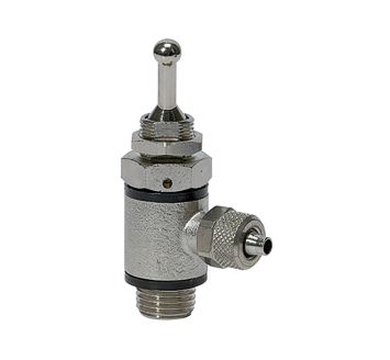 3/2-way toggle lever valve, Hose side, Quick connector, G 1/8