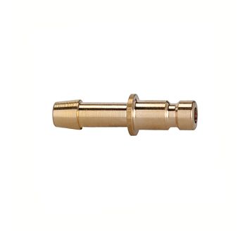 Plug-in connector for coupl. I.D. 2.7 bright brass, Sleeve I.D. 4