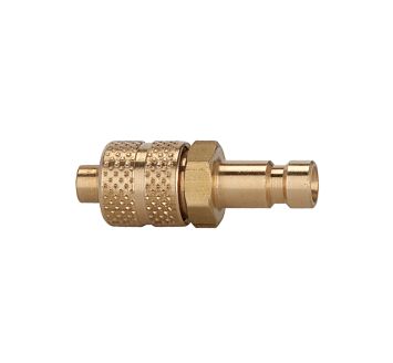 Nipple for couplings I.D. 2.7, bright brass, for hose 5x3