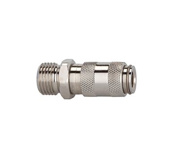 Quick-connect coupl. I.D. 2.7 nickel-plated brass, G 1/8 ET