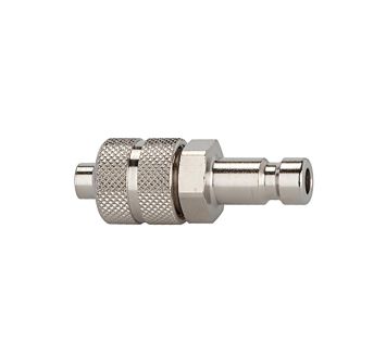 Nipple for couplings I.D. 2.7, nickel-plated brass, for hose 6x4