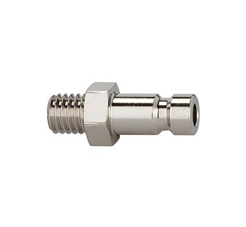 Nipple for couplings I.D. 2.7 nickel-plated brass, G 1/8 ET