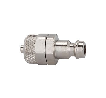 Nipple for couplings I.D. 5, nickel-plated brass, for hose 6x4