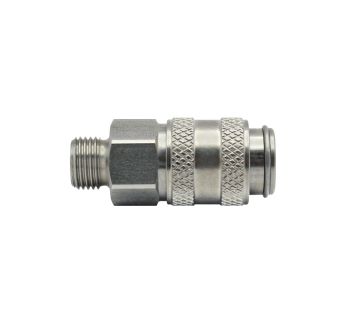 Quick-connect coupling I.D. 5, St. steel 1.4305, G 1/8 ET