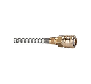 Quick-connect coupling I.D. 7.2, bright brass, rigid, Conn. 12x9