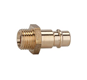 Nipple for couplings I.D. 7.2 - 7.8, bright brass, G 1/8 ET