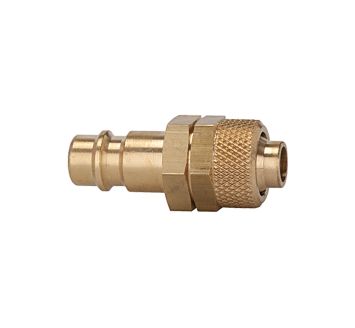 Nipple for couplings I.D. 7.2 - 7.8, bright brass, for hose 12x9