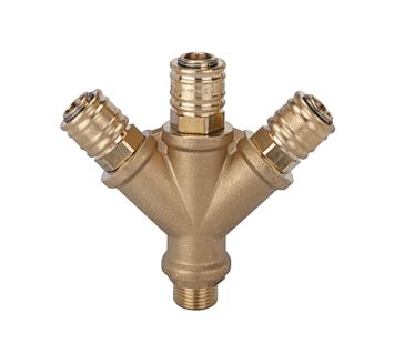 Distributor with 3 quick-connect couplings I.D. 7.2, G 1/2 ET