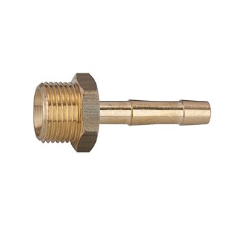 Screw-in hose connector, G 1/2, for hose I.D. 13 mm, AF 24, Brass