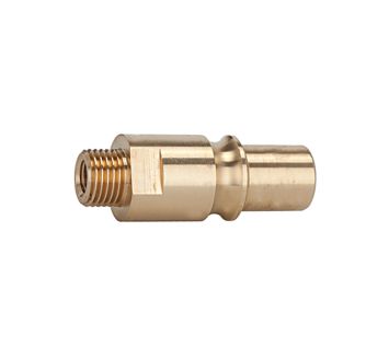 Nipple for couplings I.D. 12, Bright brass, G 1/2 ET