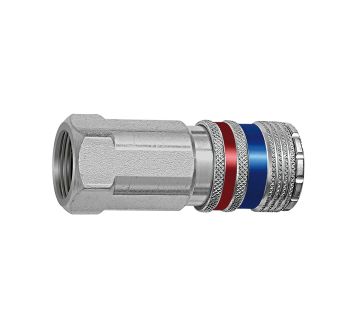 Safety coupling I.D. 7.6, Steel / brass galv., G 1/2 IT