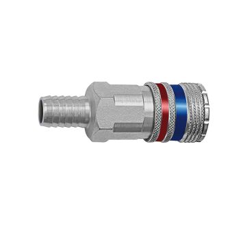 Safety coupling I.D. 10, Steel / brass galvanised, Sleeve I.D. 16