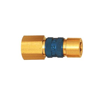 Captive quick-connect coupling I.D. 5, G 1/4 IT, green