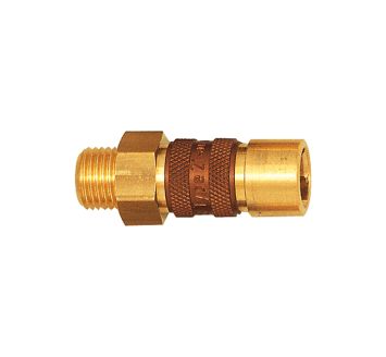 Captive quick-connect coupling I.D. 5, G 1/8 ET, brown