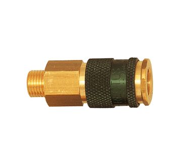 Captive quick-connect coupling I.D. 7.8, G 3/8 ET, green