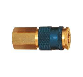 Captive quick-connect coupling I.D. 7.8, G 3/8 IT, green