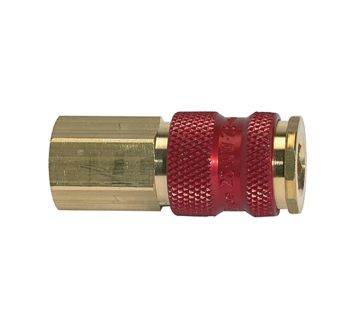 Captive quick-connect coupling I.D. 7.8, G 1/4 IT, red