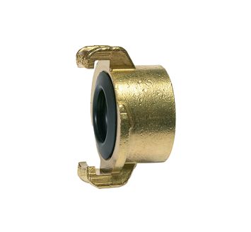 GEKA threaded piece, rigid, bright brass, G 1/2 interior